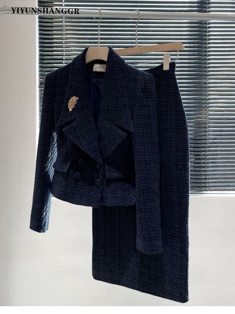 Winter Clothing Pk - جديد الخريف الشتاء تويد المرأة البدلة