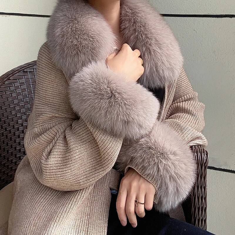 معطف شتوي بياقة للنساء من فرو  - مراجعة Winter Clothing Pk وسعره