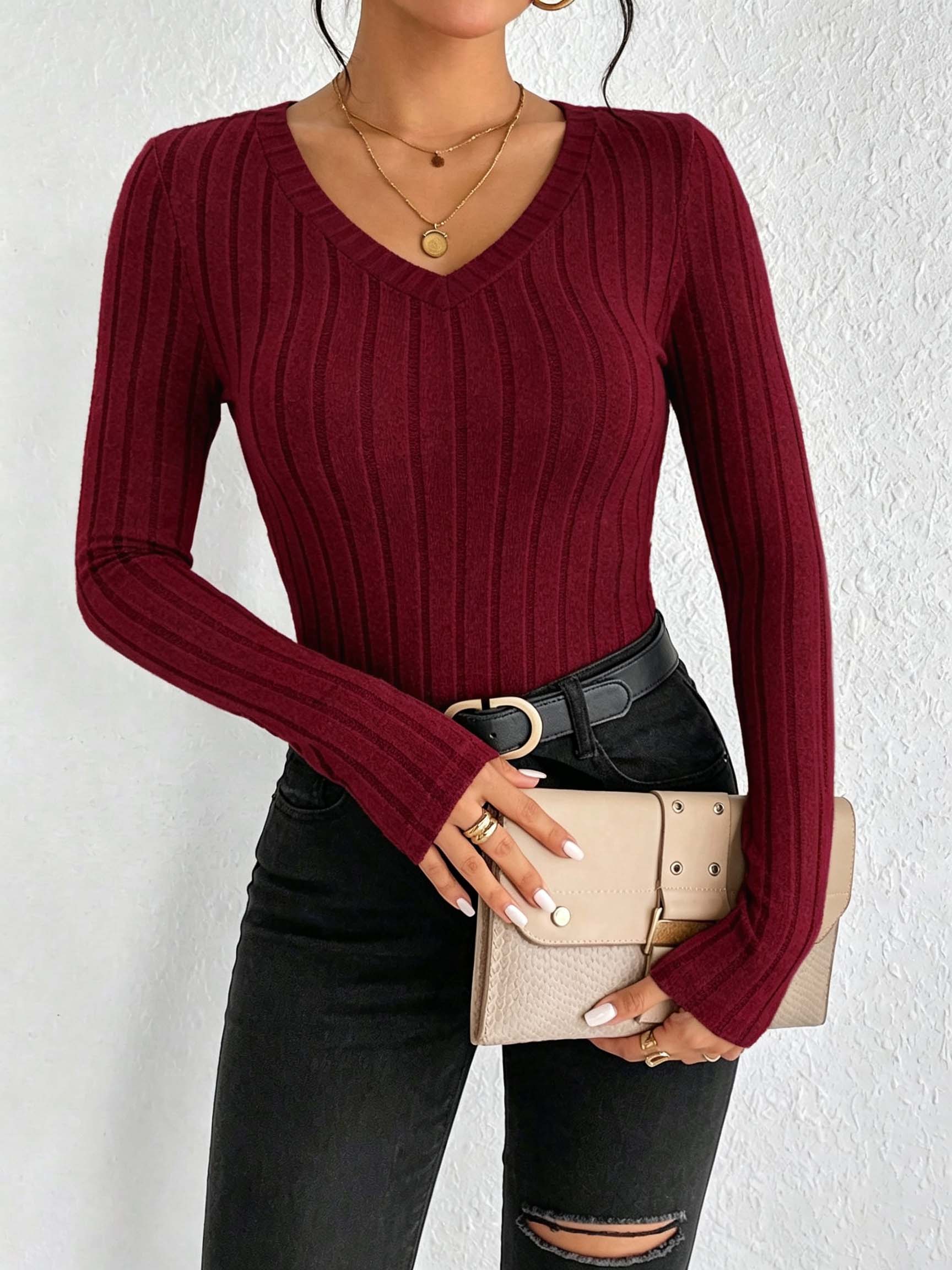 بلوزة نسائية ذات ياقة على شكل  - مراجعة Winter Clothing For Women وسعره