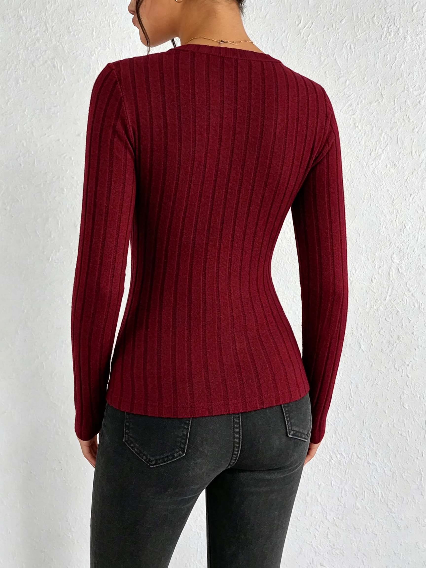 بلوزة نسائية ذات ياقة على شكل  - مراجعة Winter Clothing For Women وسعره