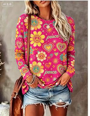 قميص نسائي بأكمام طويلة بطبعة  - مراجعة Winter Clothing For Women وسعره