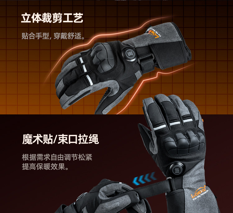 قفازات LOBOO الرجالية المدفأة  - مراجعة Heated Gloves Electric وسعره