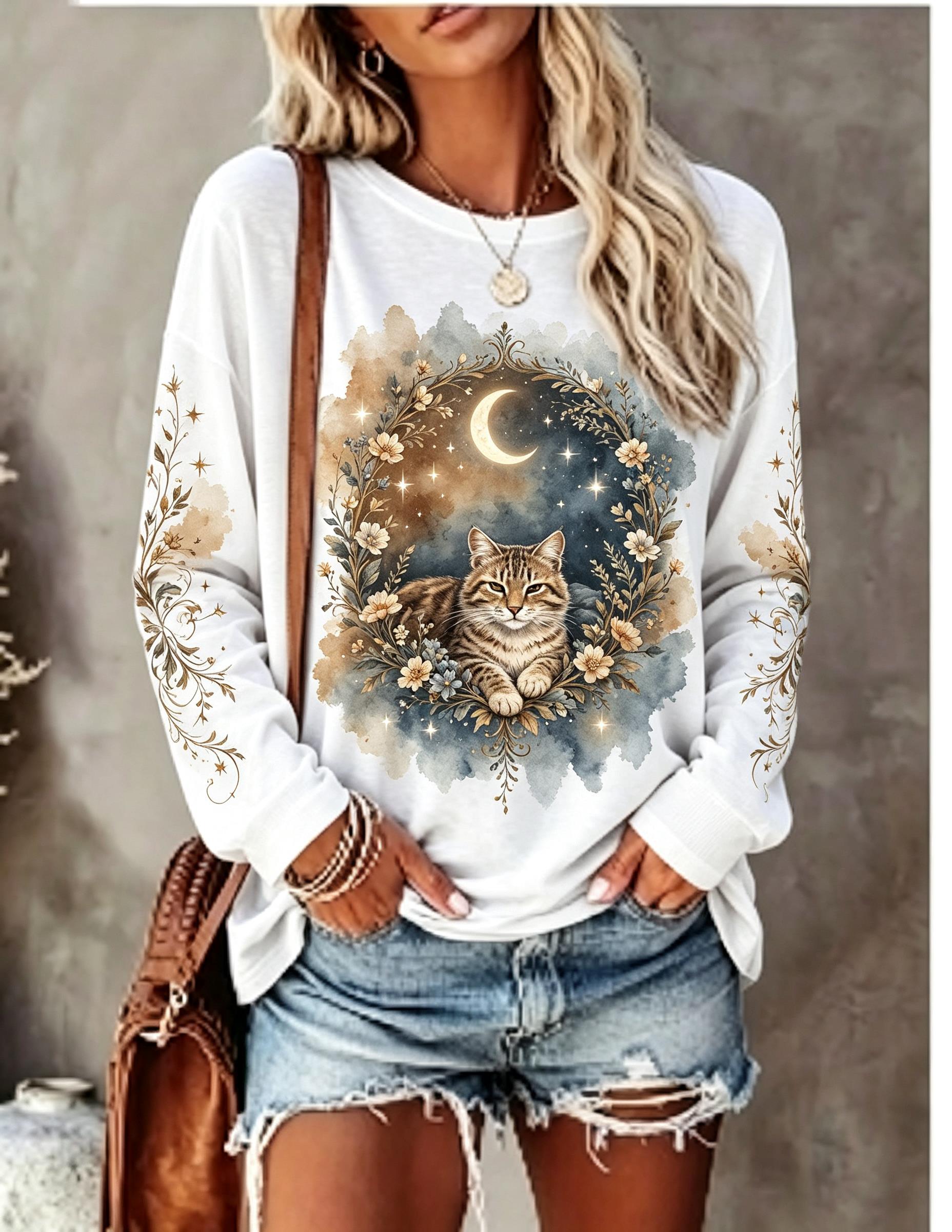 تي شيرت نسائي بأكمام طويلة، بت - مراجعة Winter Clothing For Women وسعره