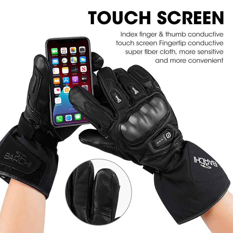 قفازات دراجات نارية جلدية مدفأ - مراجعة Heated Gloves Electric وسعره